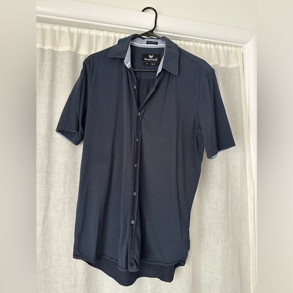 Buttercloth Navy Men’s Button Down Shirt